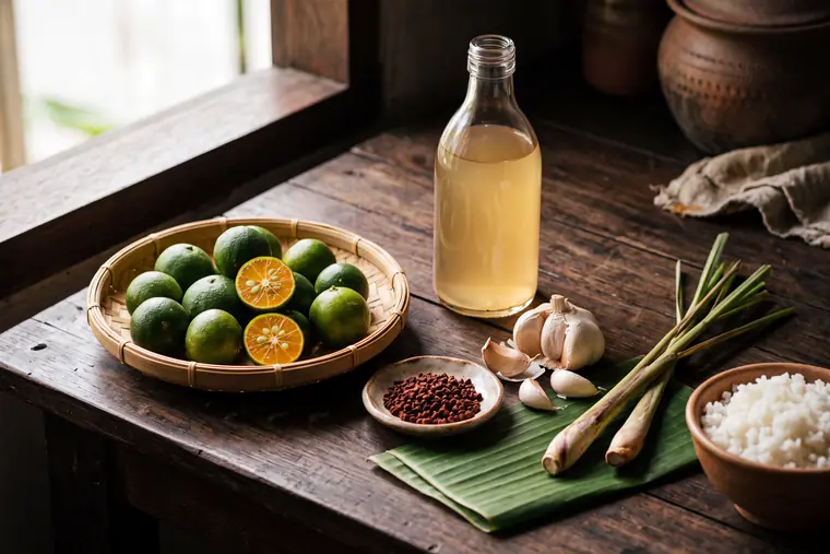 The Philippines table from the cookbook, laid with the dishes of the chapter.